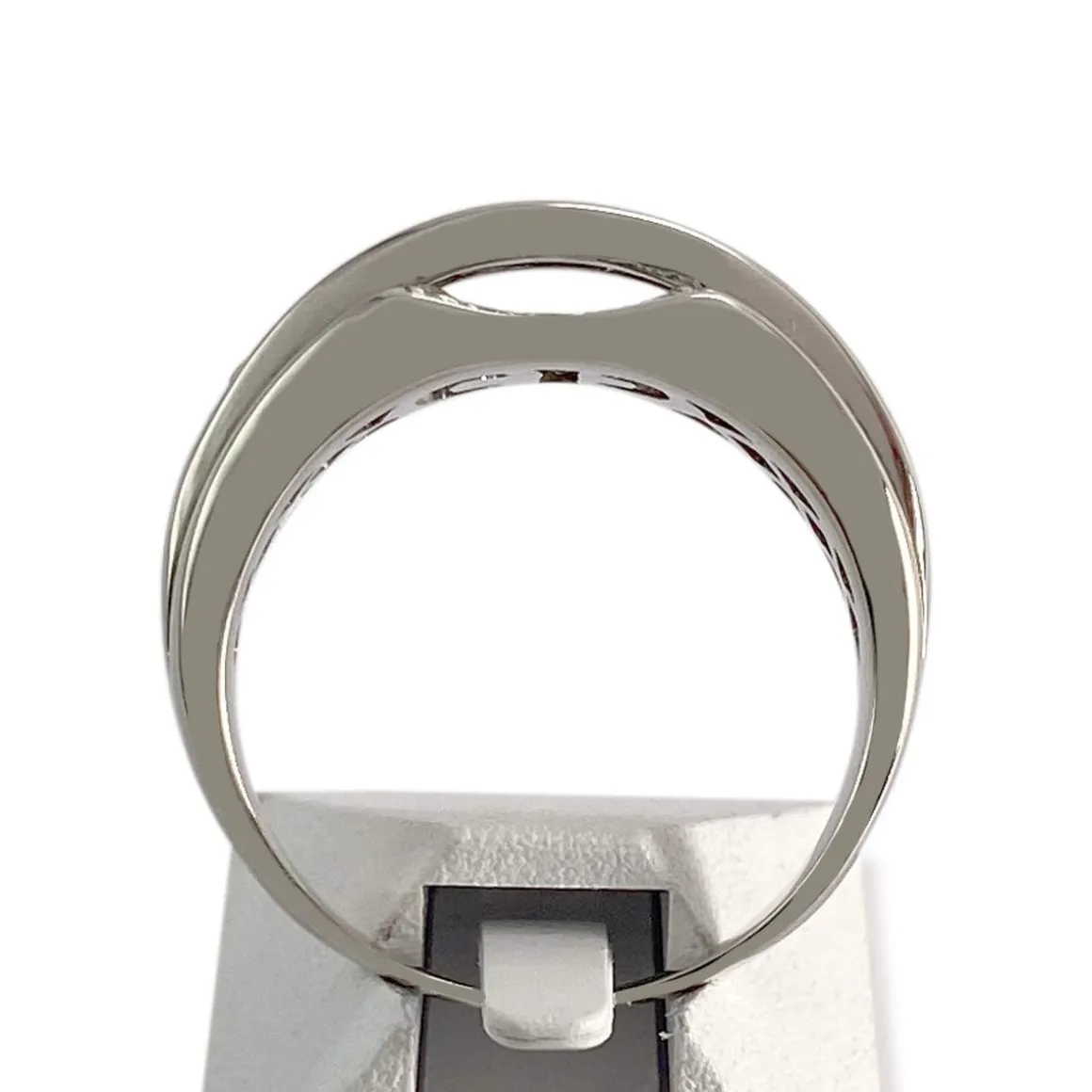 Bague d'occasion or 750 blanc diamants