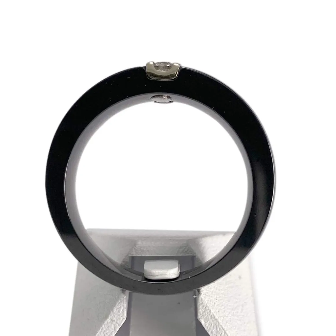 Bague d'occasion or 750 blanc diamant