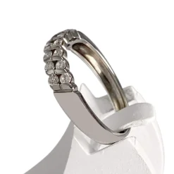Bague d'occasion or 750 blanc diamant