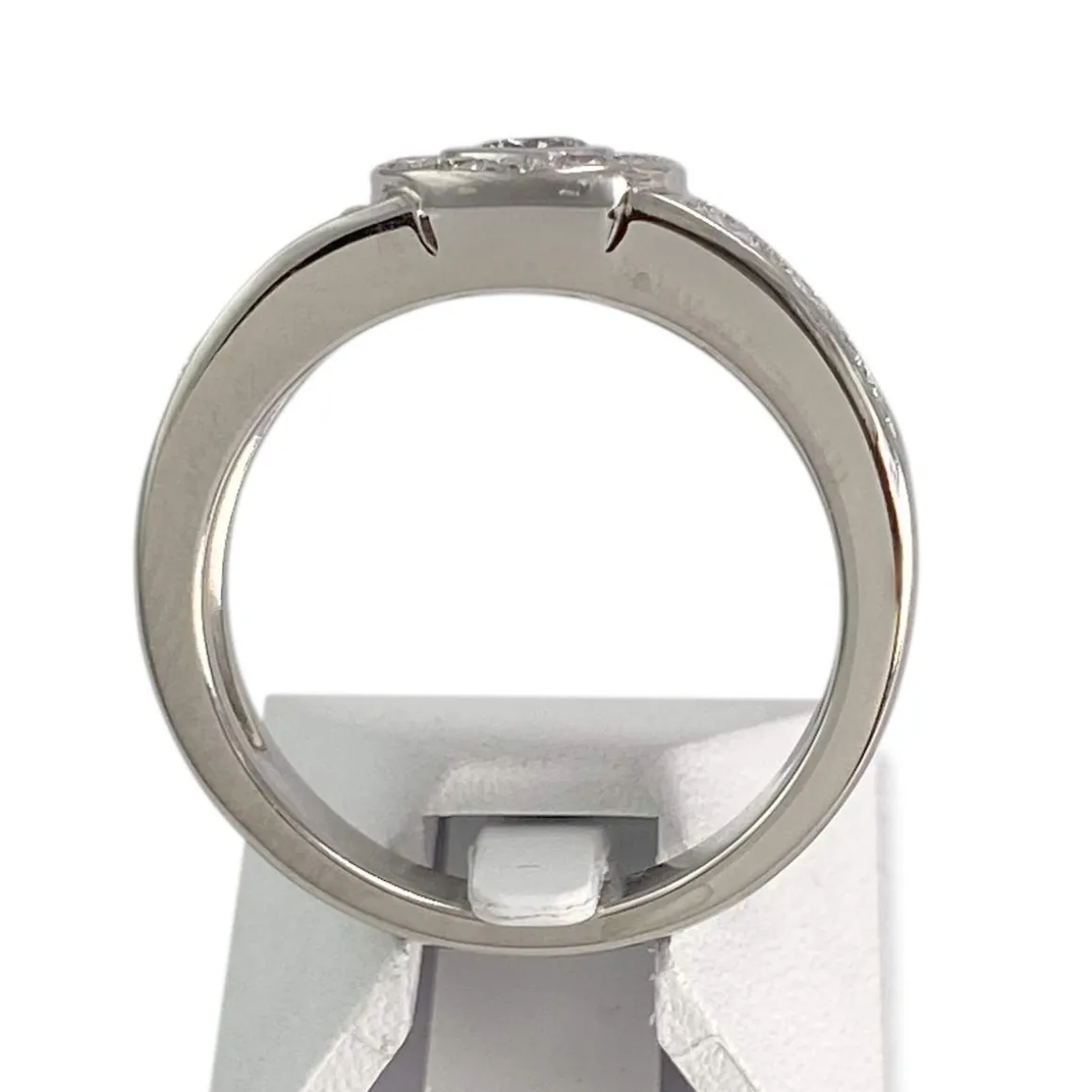 Bague d'occasion or 750 blanc diamants