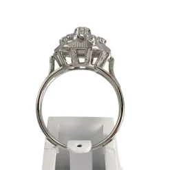Bague d'occasion or 750 blanc diamants