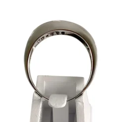 Bague d'occasion or 750 blanc diamants saphirs