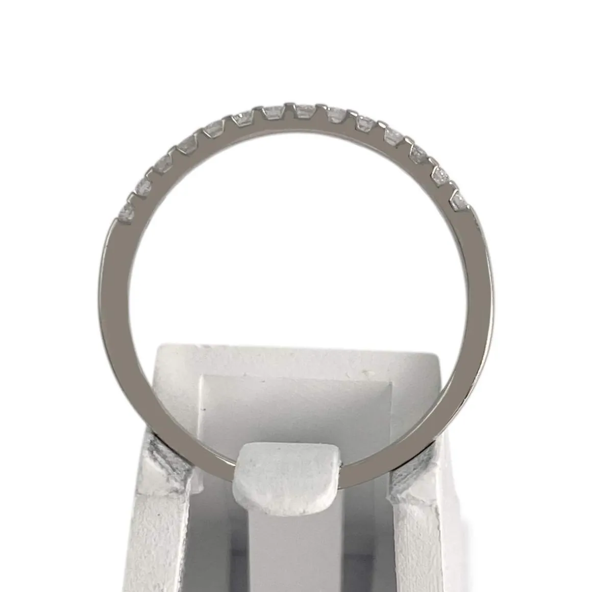 Bague d'occasion or 750 blanc diamants