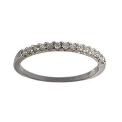 Bague d'occasion or 750 blanc diamants