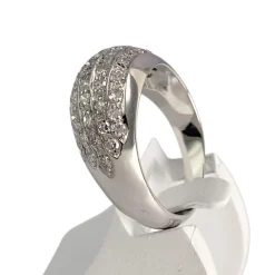 Bague d'occasion or 750 blanc diamants