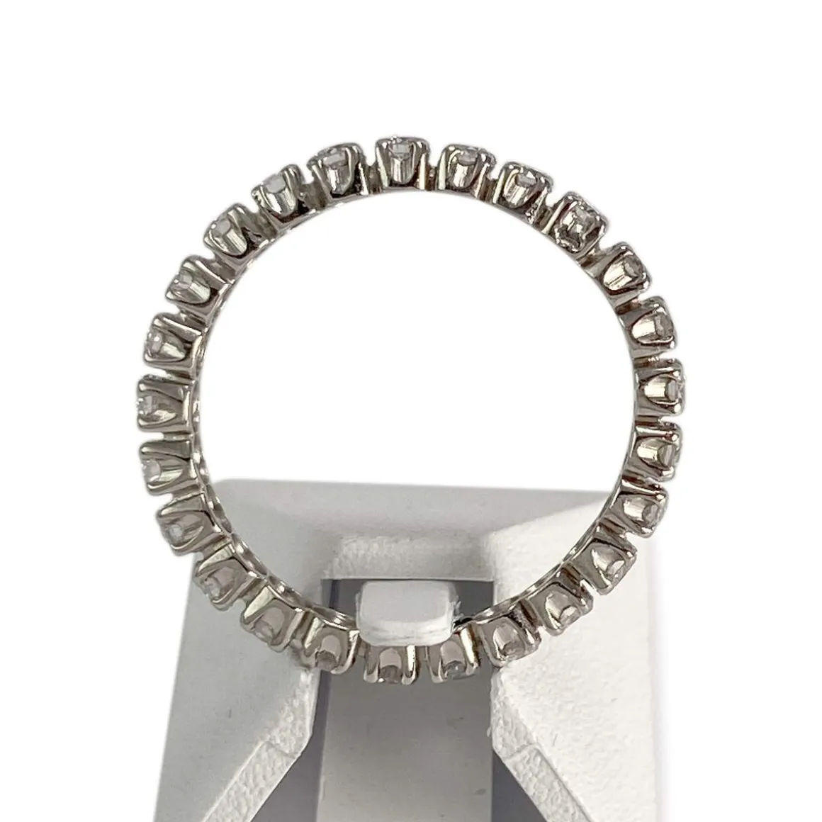 Bague d'occasion or 750 blanc diamants