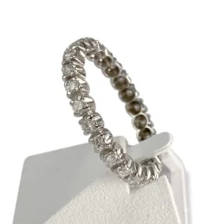 Bague d'occasion or 750 blanc diamants
