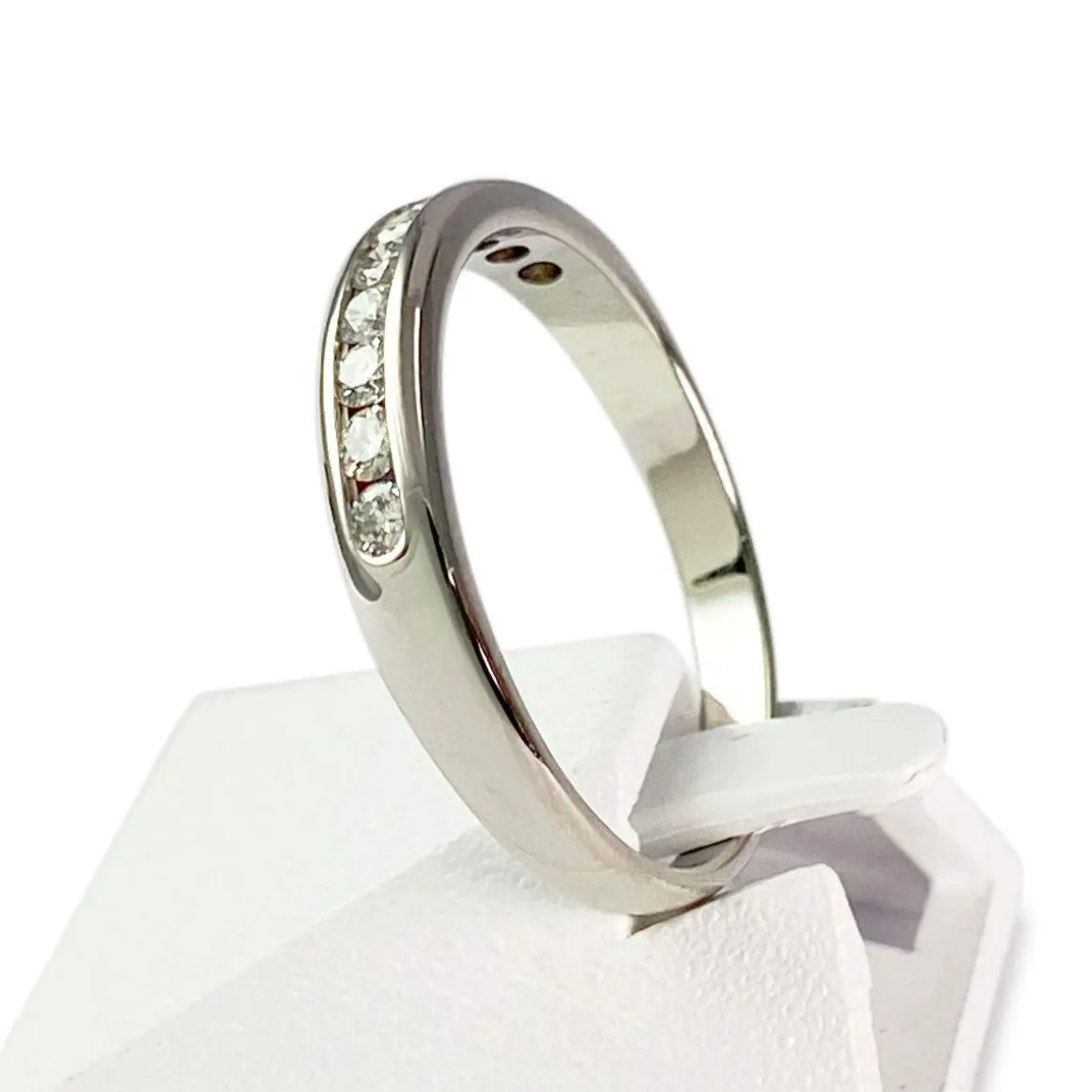 Bague d'occasion or 750 blanc diamants