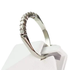 Bague d'occasion or 750 blanc diamants