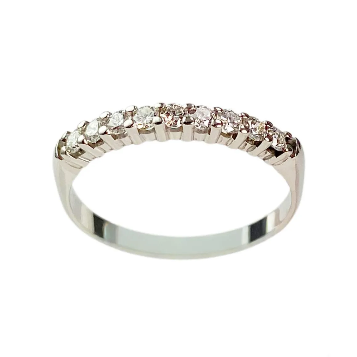 Bague d'occasion or 750 blanc diamants