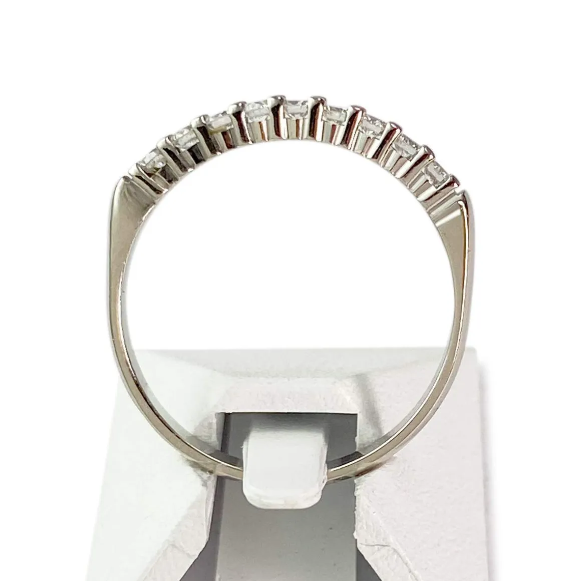 Bague d'occasion or 750 blanc diamants
