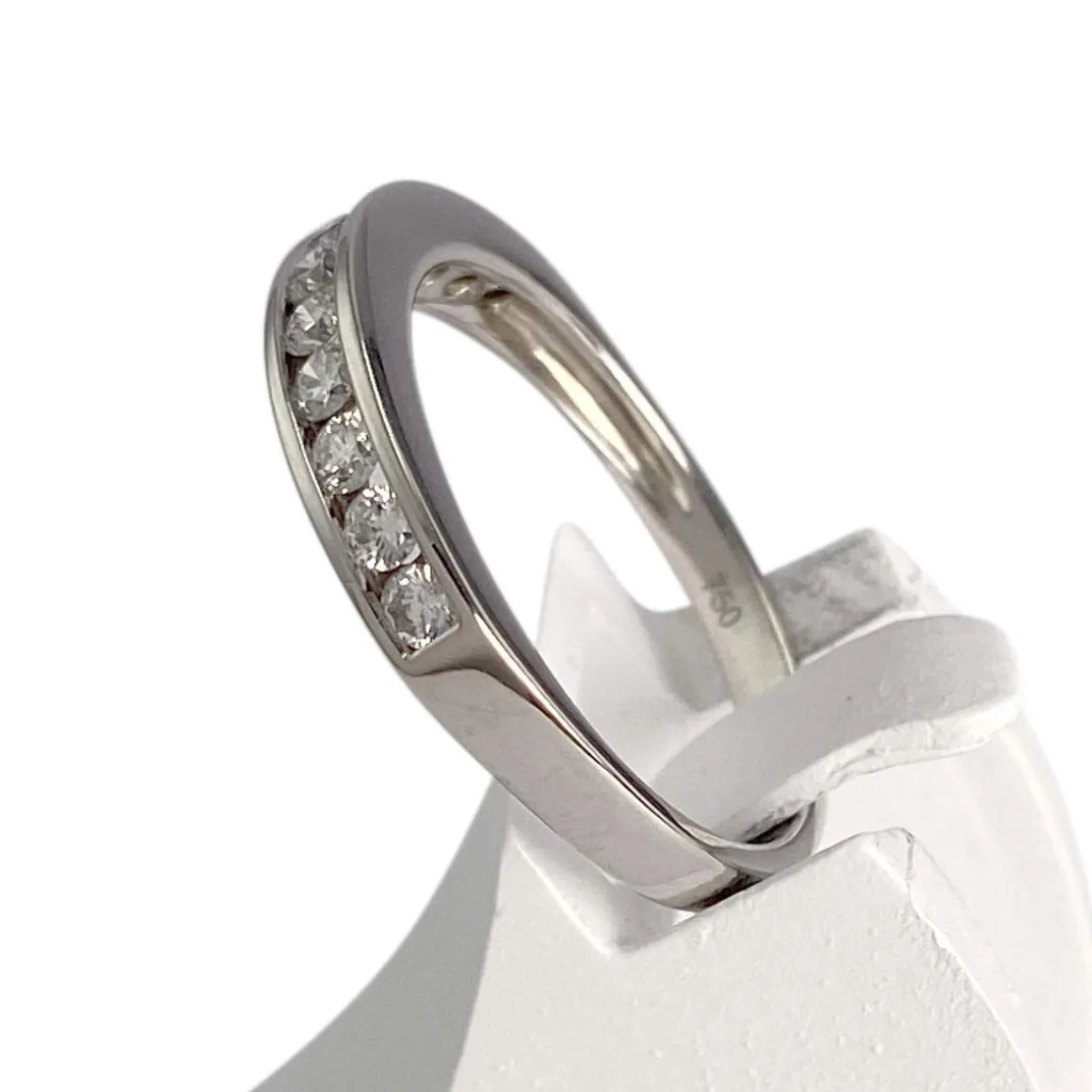 Bague d'occasion or 750 blanc diamants