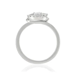 Bague d'occasion or blanc diamant