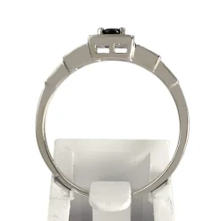 Bague d'occasion or 750 blanc diamant saphir