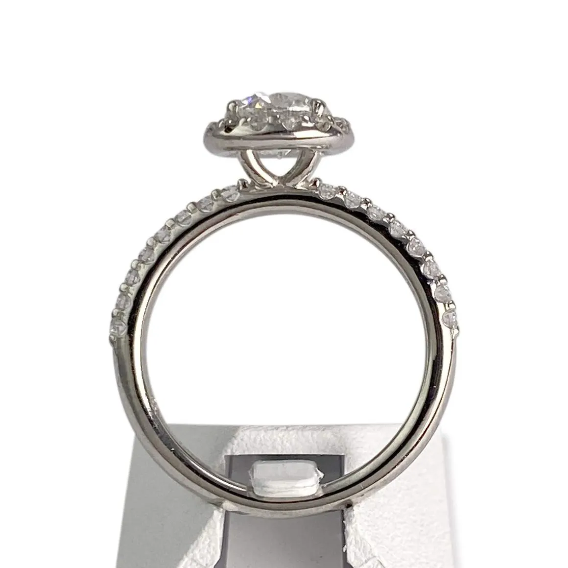 Bague d'occasion or 585 blanc diamants