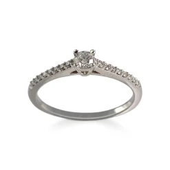 Bague d'occasion or 750 blanc diamants
