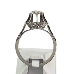 Bague d'occasion or 750 blanc diamant