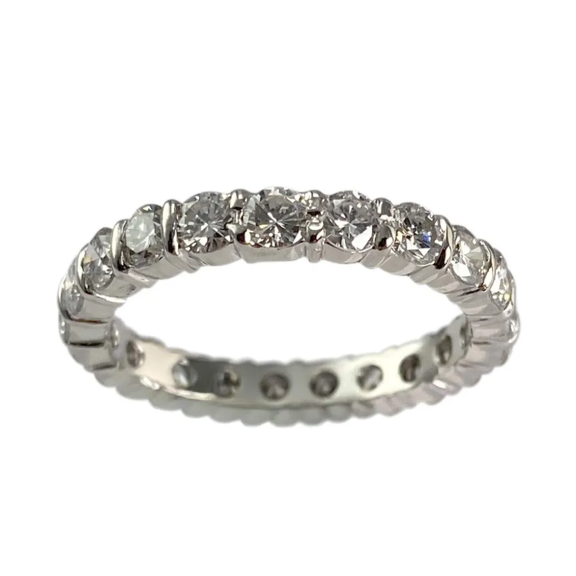 Bague d'occasion or 750 blanc diamants