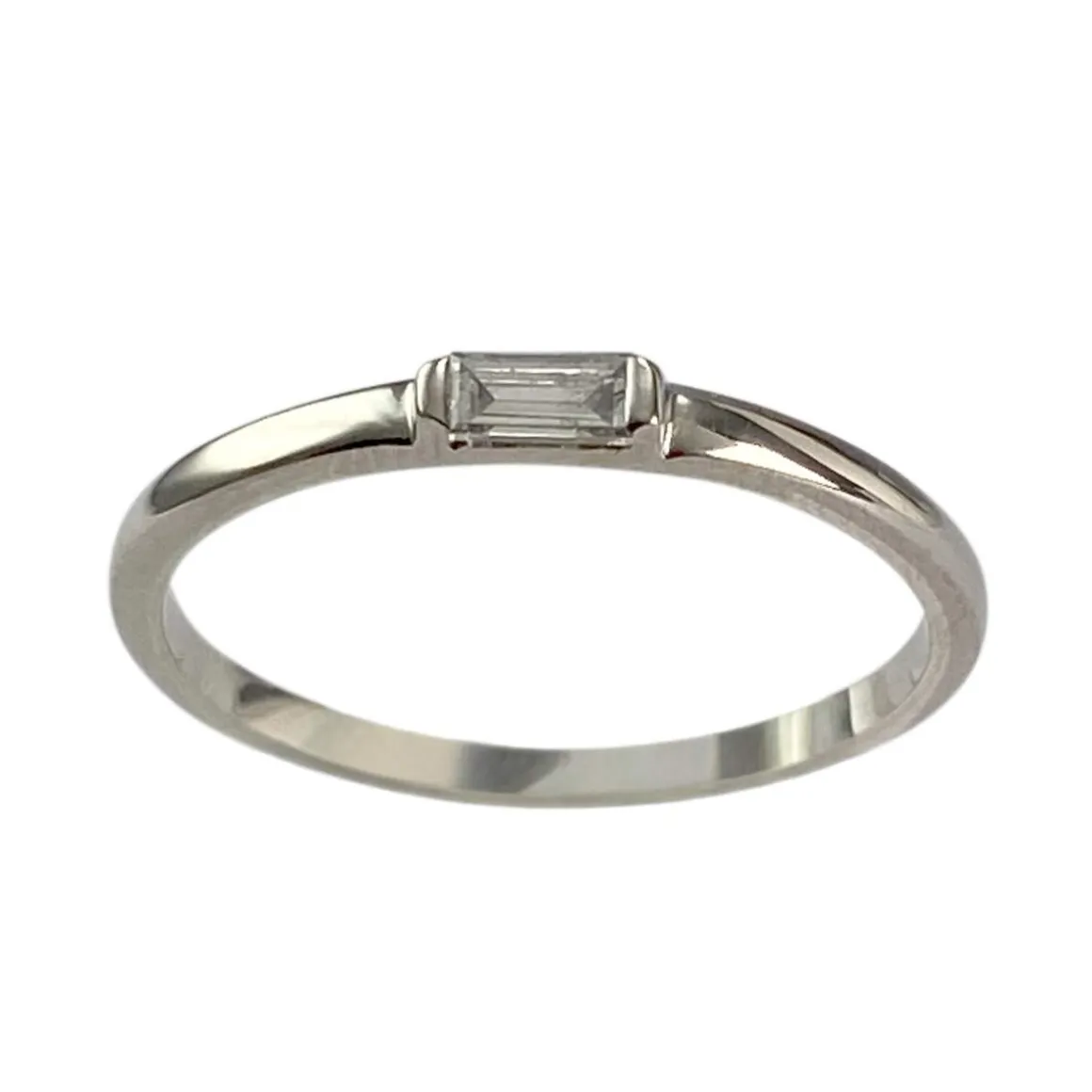 Bague d'occasion or 375 blanc diamant