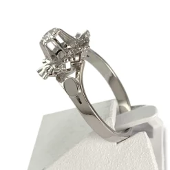 Bague d'occasion or 750 blanc diamant