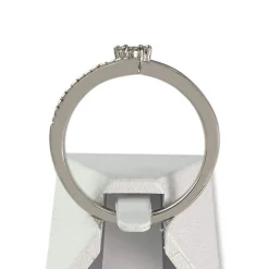 Bague d'occasion or 750 blanc diamant