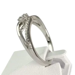 Bague d'occasion or 750 blanc diamant