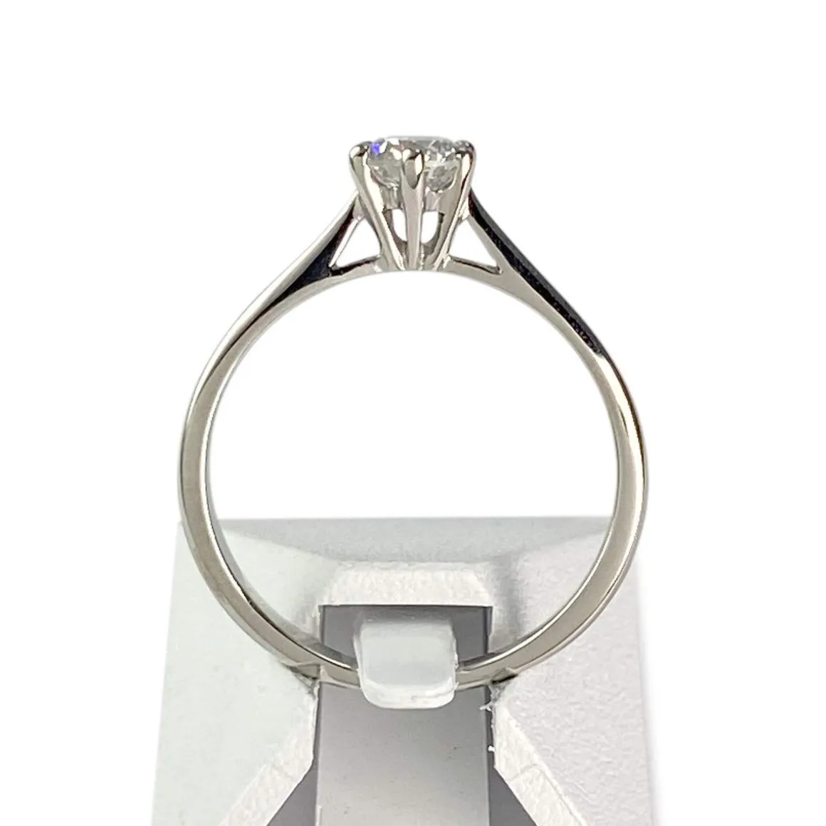 Bague d'occasion or 750 blanc diamant