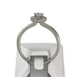 Bague d'occasion or 750 blanc fleur diamants