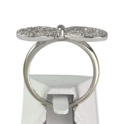 Bague d'occasion or 750 blanc papillon diamant