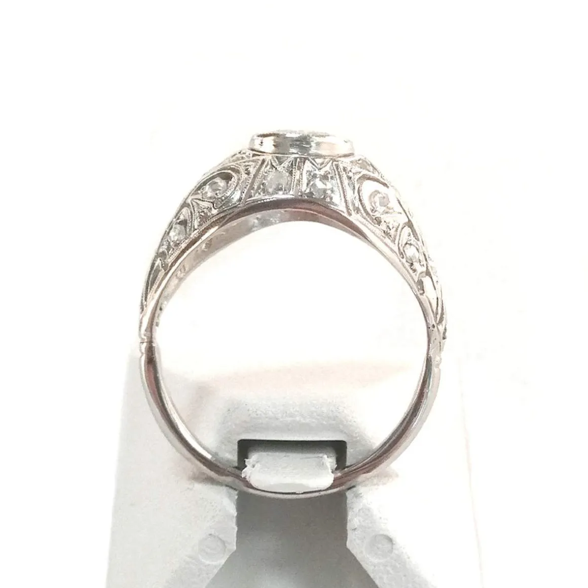 Bague d'occasion or 750 blanc platine diamants