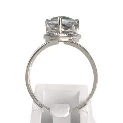 Bague d'occasion or 375 blanc quartz diamants