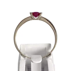 Bague d'occasion or 375 blanc rubiszirconias
