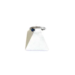 Bague d'occasion or 375 blanc saphir et diamant