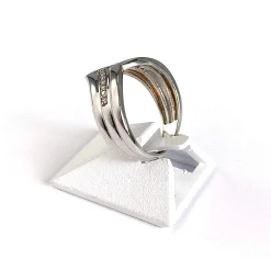 Bague d'occasion or 750 blanc "V" diamants