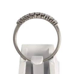 Bague d'occasion or 750 blanc zirconias
