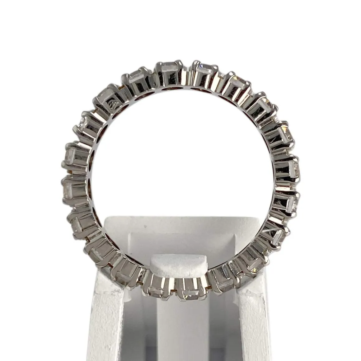 Bague d'occasion or 750 blanczirconias