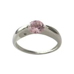 Bague d'occasion or 750 blanc zirconias