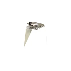 Bague d'occasion or 750 blanc zirconias