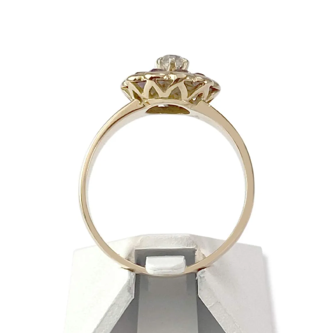 Bague d'occasion or 750 diamant et améthyste