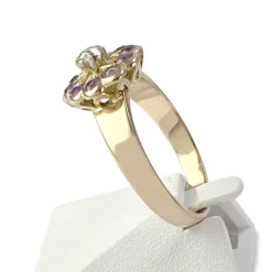 Bague d'occasion or 750 diamant et améthyste
