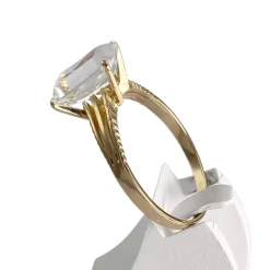 Bague d'occasion or 750 jaune aigue marine