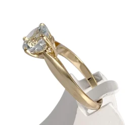 Bague d'occasion or 750 jaune aigue marine