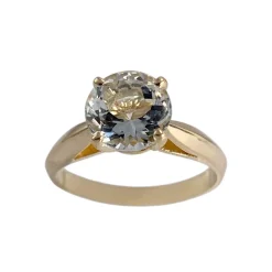 Bague d'occasion or 750 jaune aigue marine