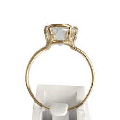 Bague d'occasion or 750 jaune aigue marine