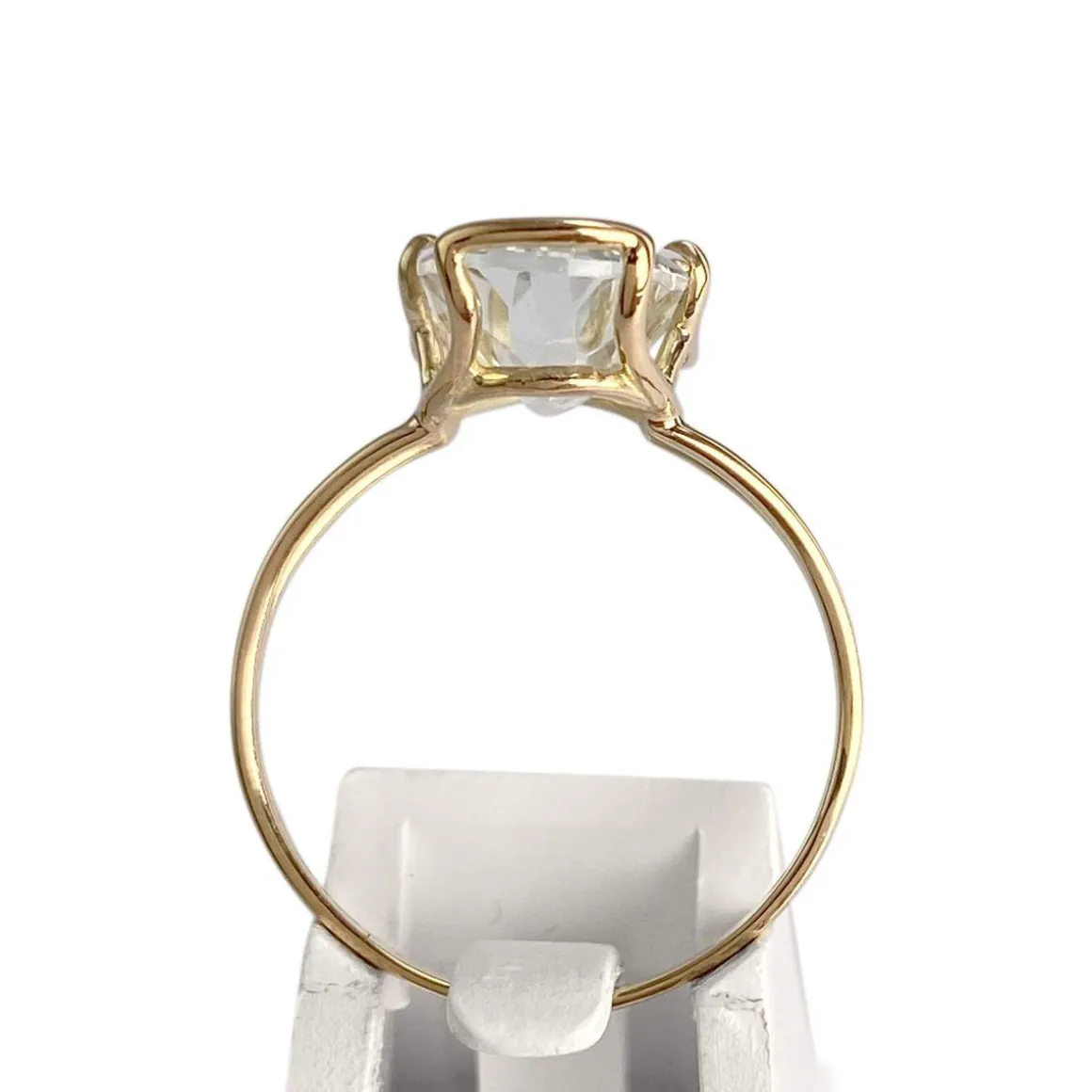Bague d'occasion or 750 jaune aigue marine
