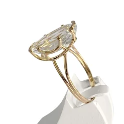Bague d'occasion or 750 jaune aigue marine