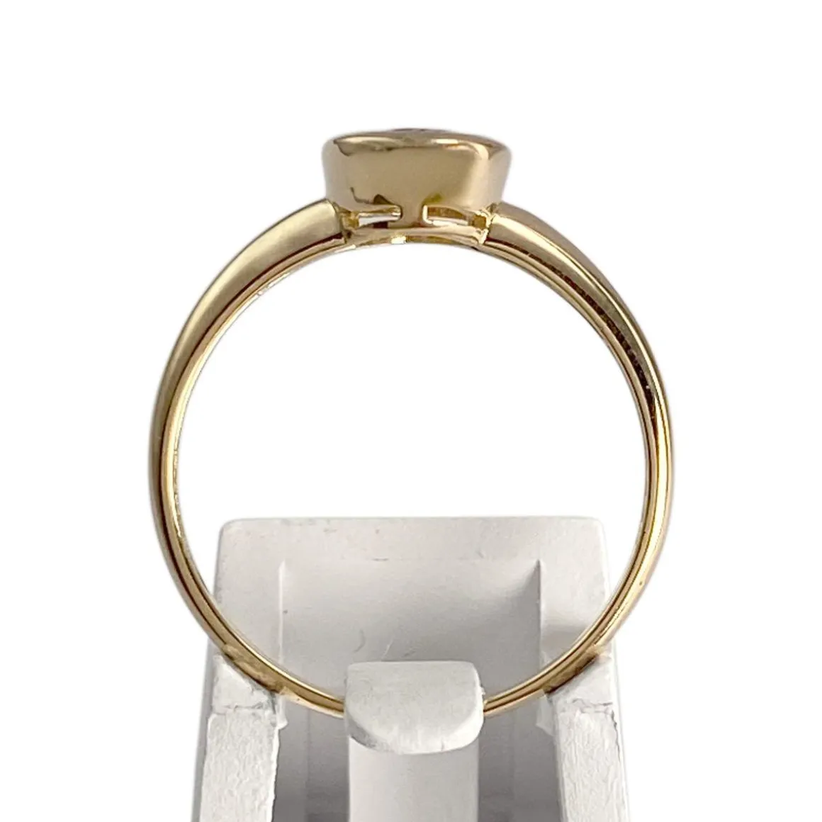 Bague d'occasion or 750 jaune aigue marine