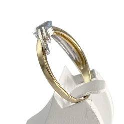 Bague d'occasion or 750 jaune aigue marine