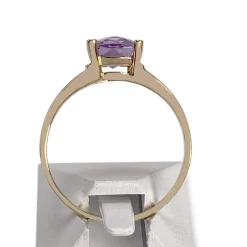 Bague d'occasion or 750 jaune amethyste