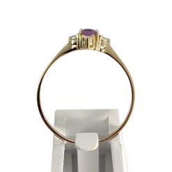 Bague d'occasion or 585 jaune amethyste zirconias
